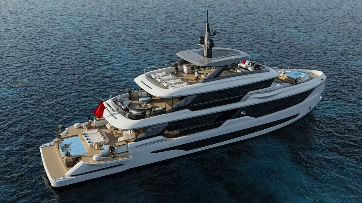 sytreports's tweet photo. NEW DESIGN: 💡 @krcyachting  has introduced a “new-generation” yacht with the 36-metre Opera superyacht concept. Currently under development by the Turkish builder, Opera is the newest addition to the KRC series. Opera’s construction is scheduled to conclude within 24 months of contract signing.

In collaboration with KRC Yachting, Italian designer Gabriele Teruzzi penned both the exterior and interior design of the yacht.

Discover all about her: https://t.co/qX5XXYnq05