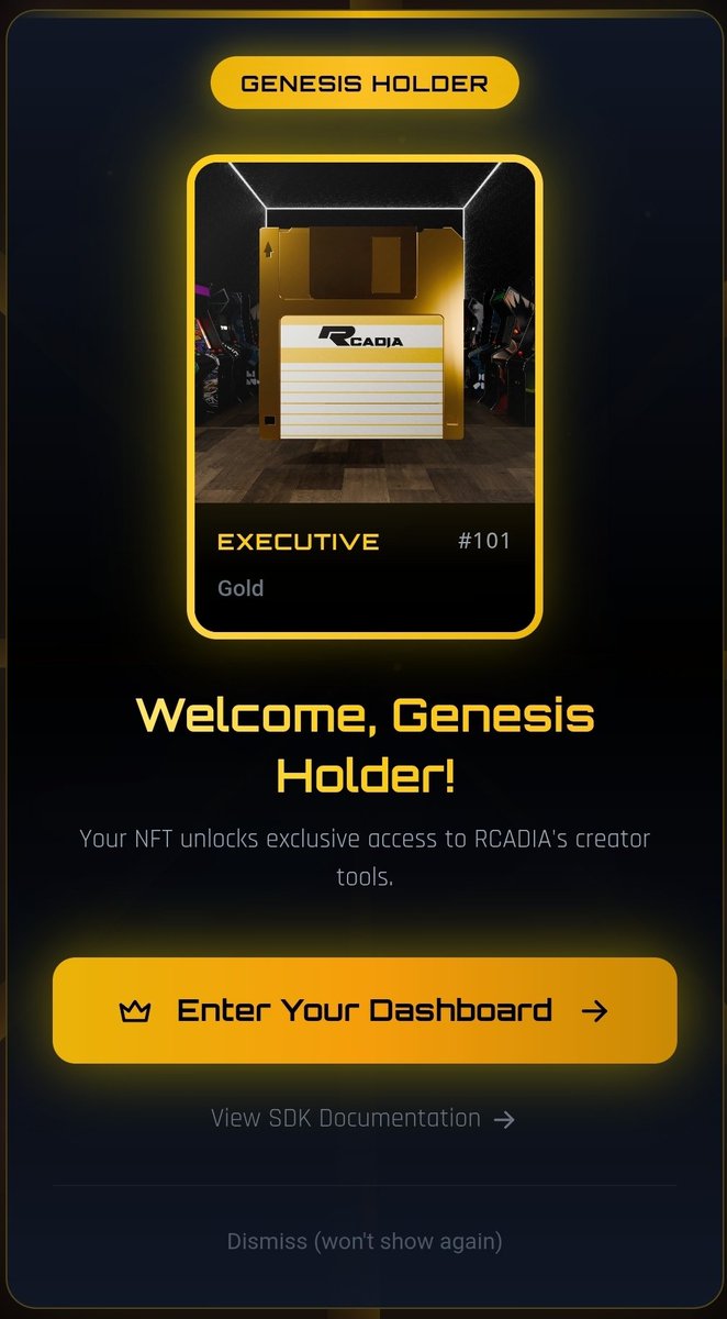 RCADIAHQ's tweet photo. Welcome, Genesis Pass holders! 💿

Thanks to all who have minted a pass so far 🫶

Log into https://t.co/pPwsU4luDS , passes will now appear in your profile inventory

- check out the dashboard, holders can set up and run community initiative tournaments with unlimited $XRP prize pools and earn a share 

- community tournaments rolling out shortly

- extra life claim rolling out shortly 

- game devs can now upload their own games with our SDK integrated for instant monetisation. 

Support true gaming utility on the #xrpl Get yourself a Genesis Pass here 👇

https://t.co/k72k3Xeisf

Mint Raffle incoming. 

#XRPCommunity