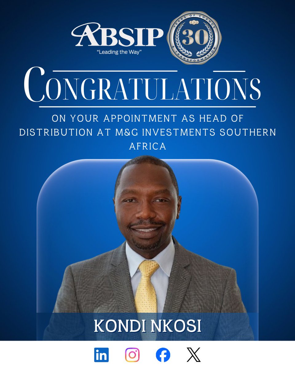 #ABSIPcongratulates, Kondi Nkosi, on his achievement!