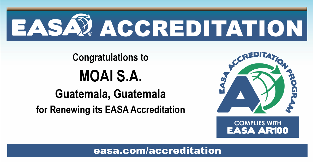 Congratulations to MOAISA (moaisa.com) for renewing its <a href="/easahq/">EASA</a> Accreditation! <a href="/easahq/">EASA</a> Accreditation showcases this company's commitment to excellence and best practices. Learn more at easa.com/accreditation. 
#Electromechanical #EASA #Accreditation #ElectricMotors
