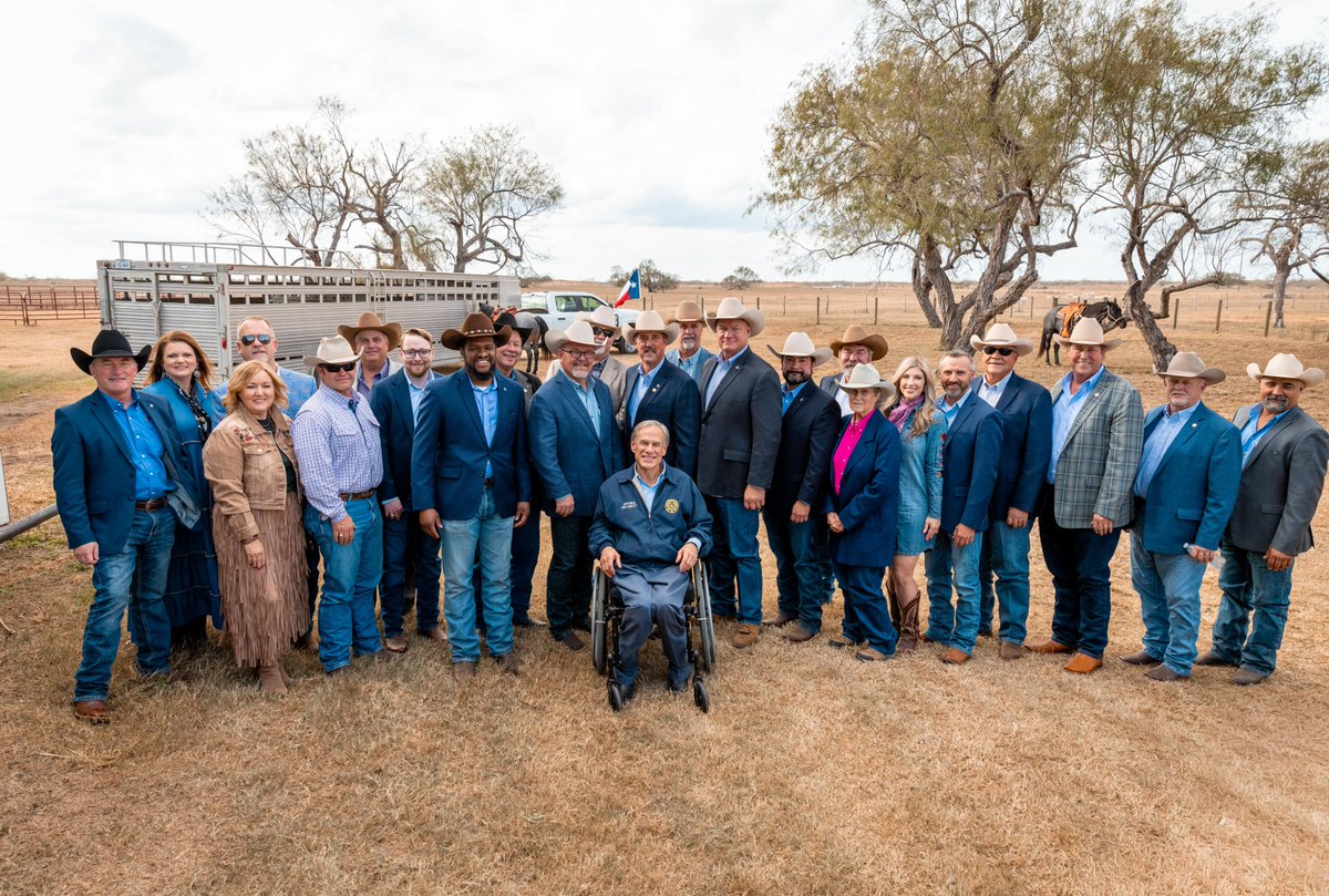 TexasFarmBureau's tweet photo. Gov. @GregAbbott_TX  issued a disaster declaration last week as New World screwworm infestations in Mexico move closer to the Texas border, posing a significant threat to Texas agriculture and wildlife.

The declaration allows state agencies to mobilize additional resources and take preemptive action to prevent the pest from spreading into Texas.

He made the announcement on a Texas Farm Bureau member's ranch in the Valley. Several Texas Farm Bureau leaders, members, and staff were in attendance for the announcement. 

Read more: https://t.co/0G1c79JTym