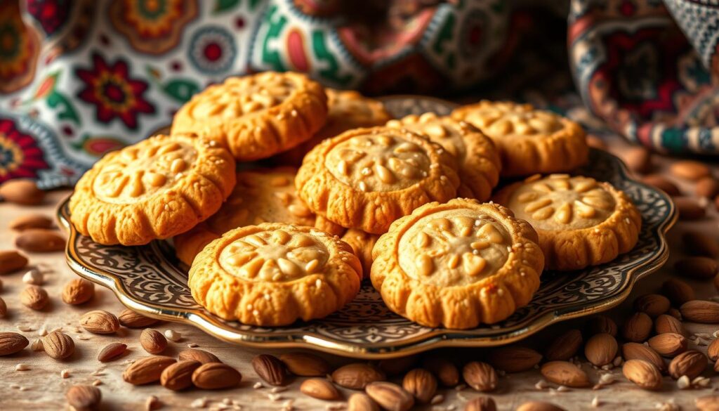 VeganBatter1's tweet image. 🍪🇲🇦 Buttery, nutty, and perfectly crisp, these Moroccan almond and sesame shortbread cookies are a beloved traditional treat. Fragrant with toasted sesame and rich almonds, they’re perfect with tea or coffee 😍

#MoroccanCookies #ShortbreadCookies #AlmondCookies
#SesameCookies