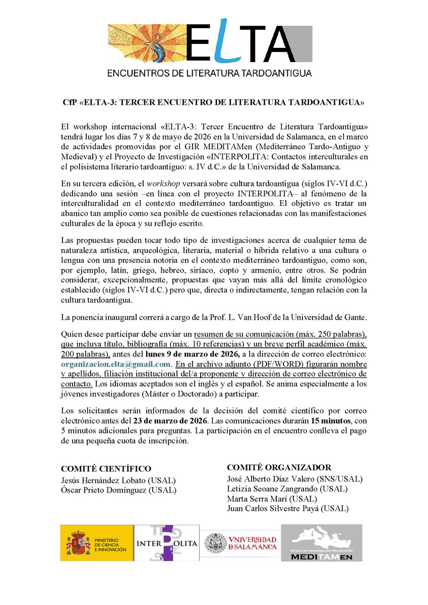 Filología Clásica e Indoeuropeo - USal tweet media