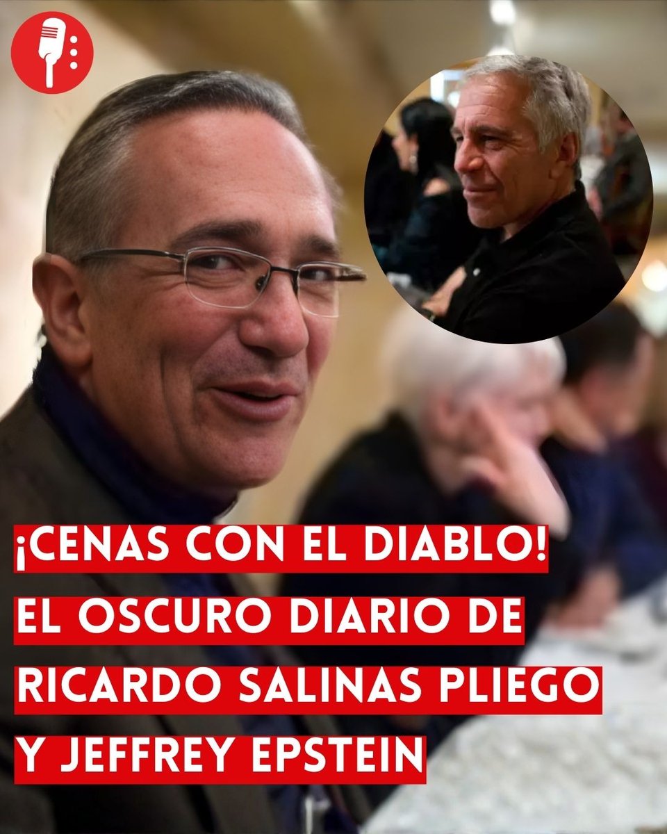 ReporterosMX_'s tweet photo. ⭕ OJO | ¡CENAS CON EL DIABLO! EL OSCURO DIARIO DE SALINAS PLIEGO Y EPSTEIN

Documentos del Departamento de Justicia de EUA revelan que Ricardo Salinas Pliego (@RicardoBSalinas) mantuvo una relación cercana con Jeffrey Epstein entre 2012 y 2018. Correos lo ubican como asistente recurrente a cenas privadas del depredador sexual junto a magnates internacionales. https://t.co/ooWkX0spmP