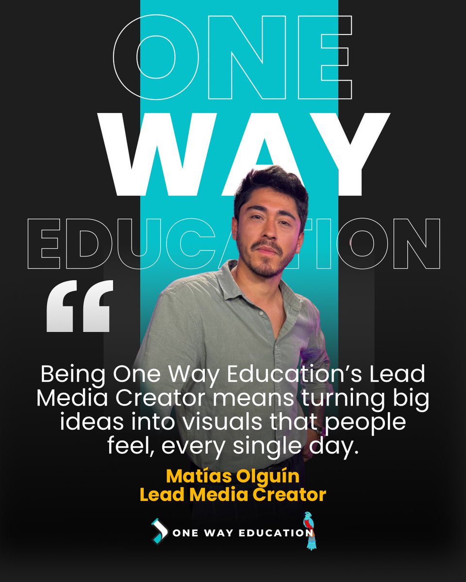 onewayedu's tweet photo. Meet Matías, Lead Media Creator at One Way Education. 🎥 He elevates Spanish language and culture through powerful visuals that highlight identity, community, and real-world learning, whether it’s for AP Spanish, heritage/nonheritage learners, or Dual Language classrooms! 

#1Way https://t.co/WoOGfKprKt