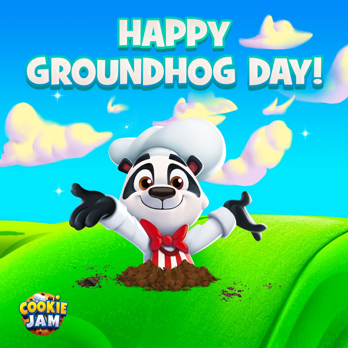 Happy Groundhog Day! 🐹🎩 Did he see his shadow, or are we heading straight for spring?

Tell us what you predicted! 👇 No matter the weather, it’s always a good day to bake some treats in Cookie Jam! 🍪💖