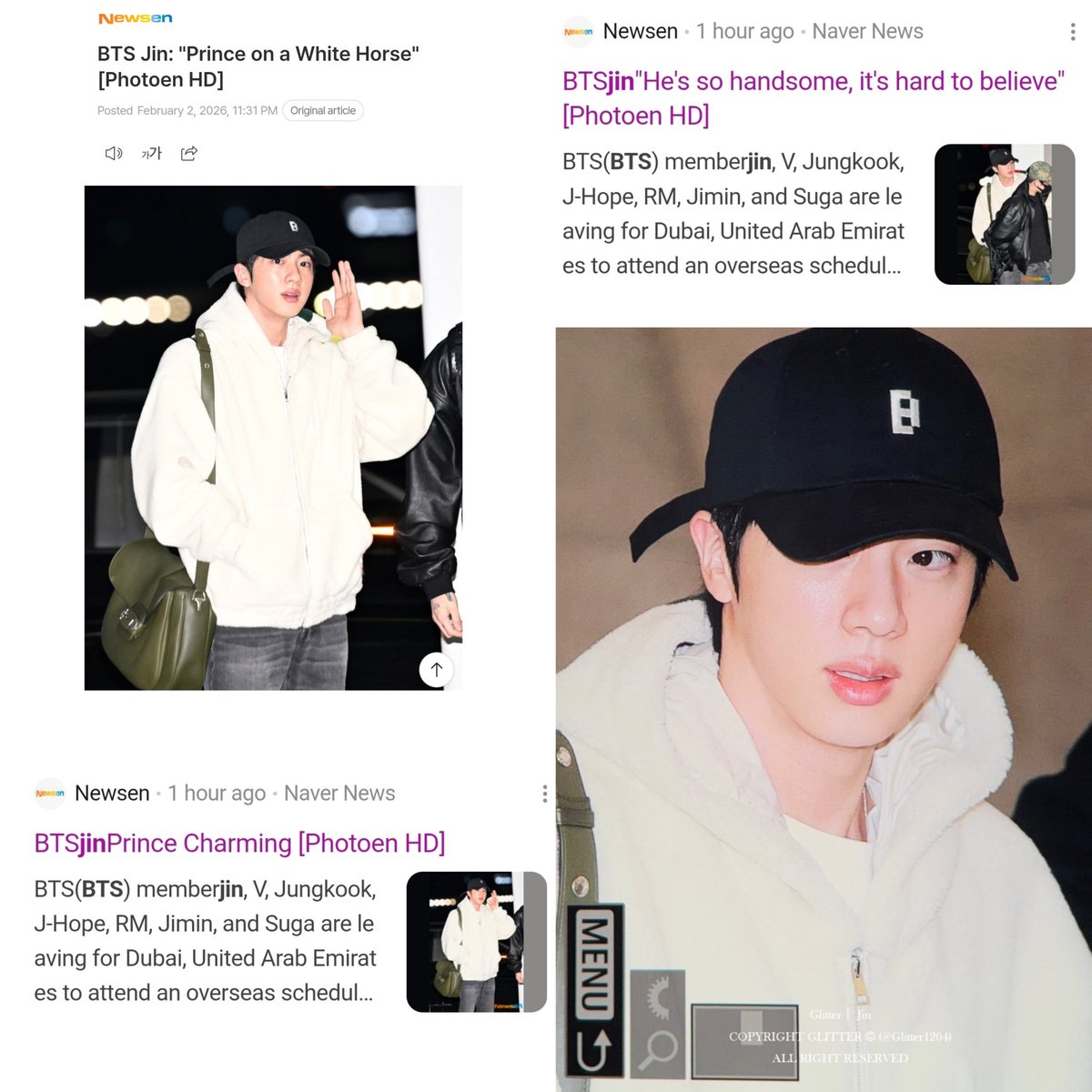 _LunarWolfJin's tweet image. Korean media 🇰🇷 is constantly praising seokjin following his arrival at the Incheon Airport today:

"𝙋𝙍𝙄𝙉𝘾𝙀 𝘾𝙃𝘼𝙍𝙈𝙄𝙉𝙂 𝙅𝙄𝙉" "𝙃𝙀'𝙎 𝙎𝙊 𝙃𝘼𝙉𝘿𝙎𝙊𝙈𝙀, 𝙄𝙏'𝙎 𝙐𝙉𝘽𝙀𝙇𝙄𝙀𝙑𝘼𝘽𝙇𝙀"

HAVE A SAFE FLIGHT JIN ✈️🐺✨️