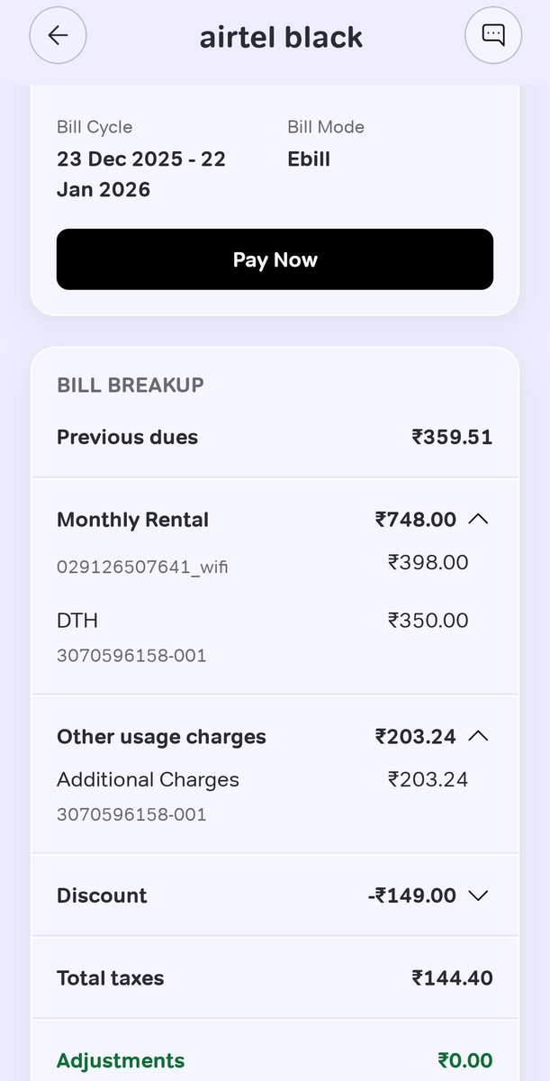 sde_aasif's tweet photo. Hey @Airtel_Presence would you care to answer what this Additional Usage Charges is about apart from taxes? https://t.co/rjVzq7sWwI