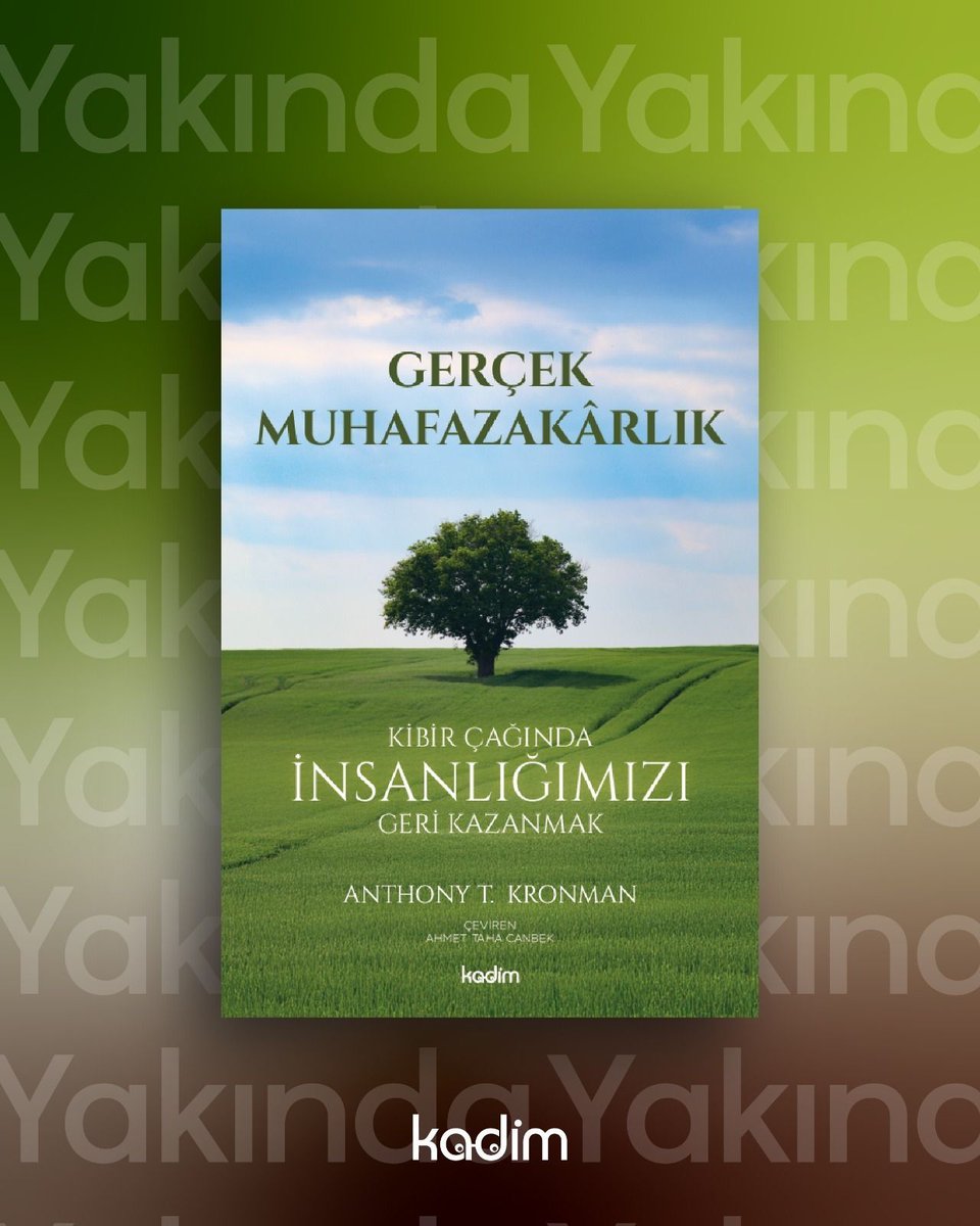 🌳  Anthony T. Kronman, Gerçek Muhafazakarlık: Kibir Çağında İnsanlığımızı Geri Kazanmak'ta  geleneği, hafızayı ve insan onurunu savunan bir muhafazakârlığı yeniden düşünmeye çağırıyor.

Muhafazakârlık bir öfke dili değil, bir insanlık mirası olabilir mi?

Eşitlik, hoşgörü ve