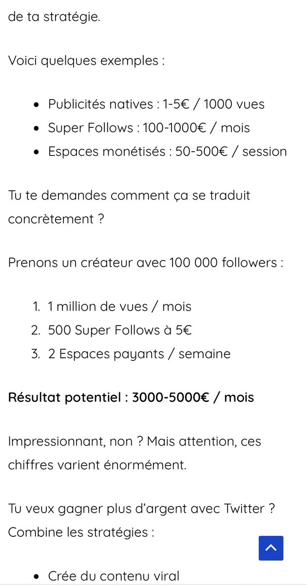 Voilà les gains potentiels sur tweeter X