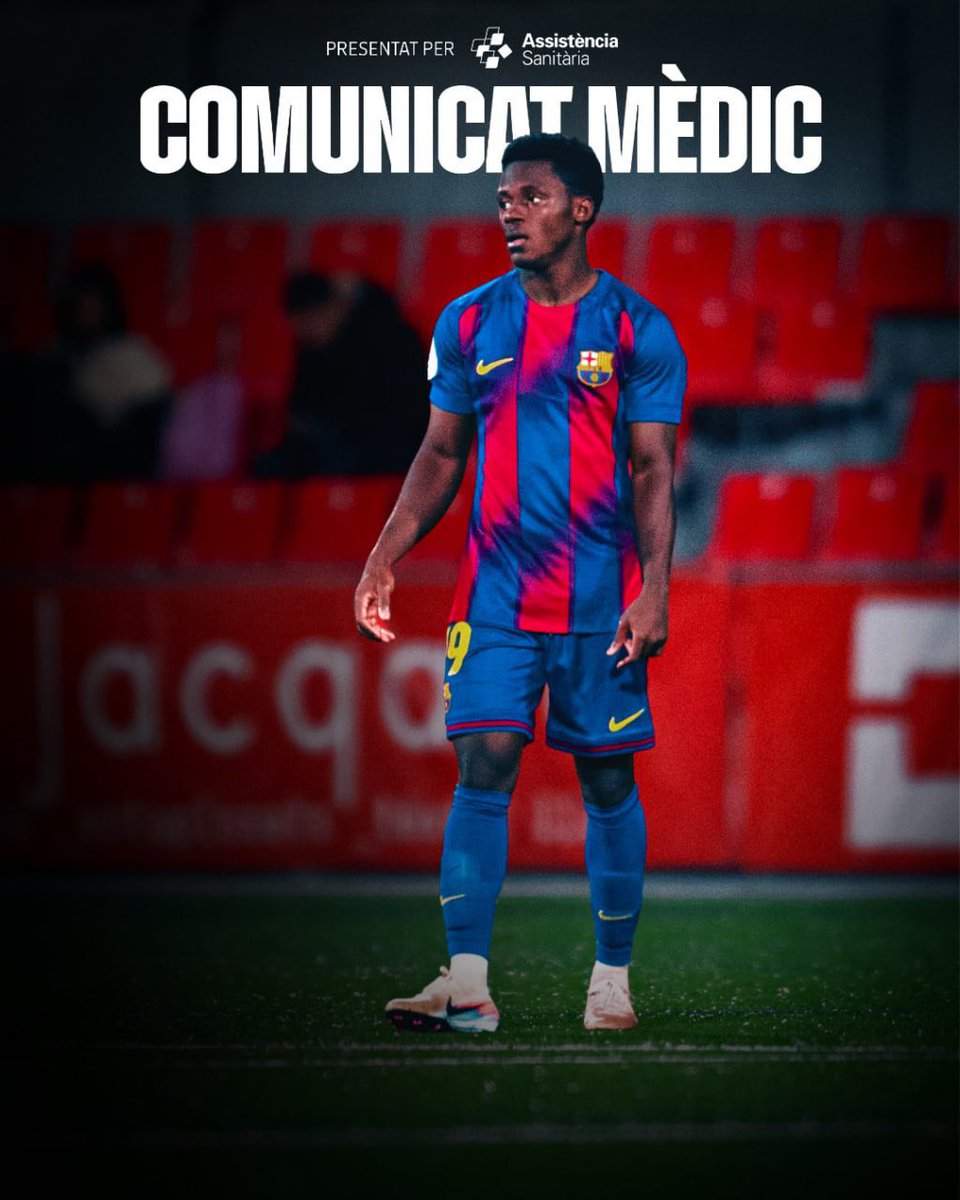 🚑✅| OFFICIAL MEDICAL NEWS: Abdul Aziz Issah has picked up a muscle injury in the adductor of his right leg, which occurred during yesterday's match in Terrassa. 

The approximate recovery time will be about 3 weeks.