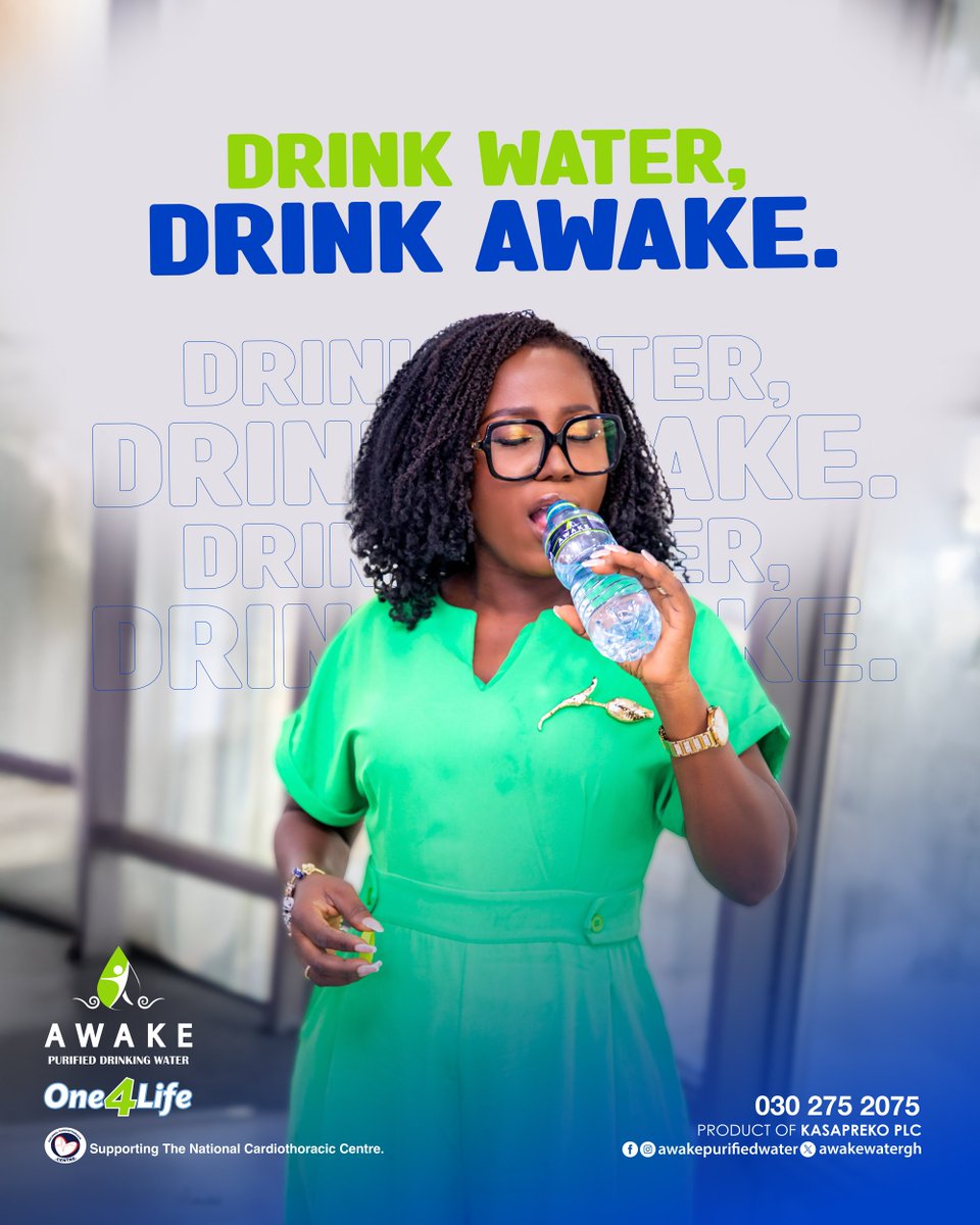 The smile says it all ... Drink Water, Drink Awake. @dianaantwihamilton 

#awake #water #life #drinkawake #Hearts2Hearts  #enjoyment #one4life #kasapreko #waterislife  #awakewater #proudlyghanaian #hydratetoday
