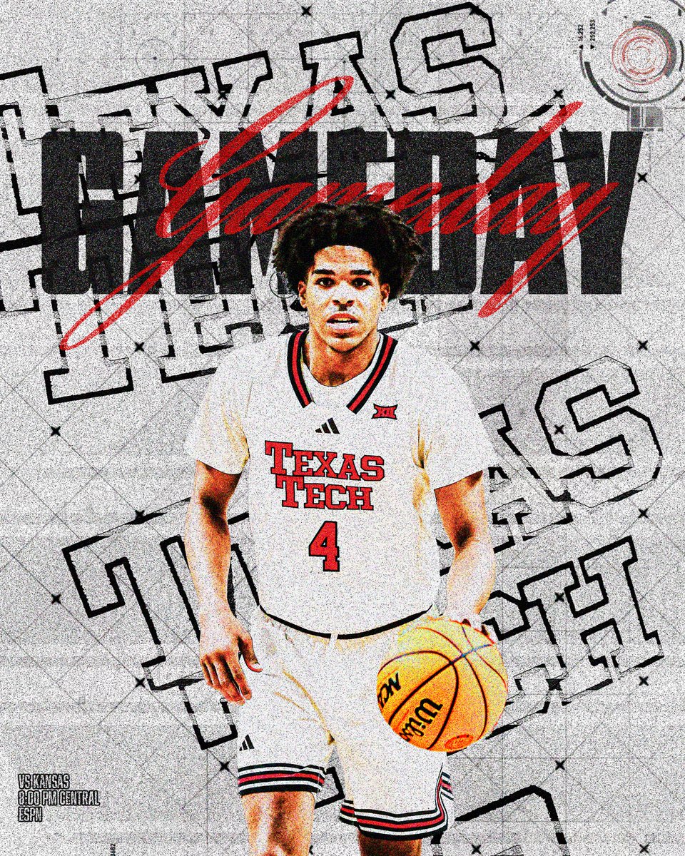 RedRaiderSports's tweet photo. Red Raiders and Jayhawks on Big Monday. #WreckEm 

🆚: Kansas Jayhawks
📍: United Supermarkets Arena, Lubbock, TX
⏰: 8:00 PM CT
📺: ESPN
📻: Texas Tech Sports Network
⚪️: Wear White! https://t.co/XqvKoAxKdg