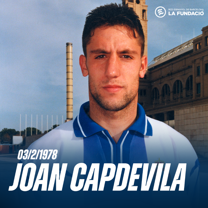 RCDEspanyol's tweet photo. Avui és l'aniversari de Joan Capdevila, defensa fet a #La21 que va jugar 75 partits amb el primer equip.

⭐ Campió del món i d'Europa amb la @SEFutbol.
👔 Relacions Institucionals Esportives del Club.

Per molts anys, @capde11! 🥳

#RCDE #FundacióRCDE