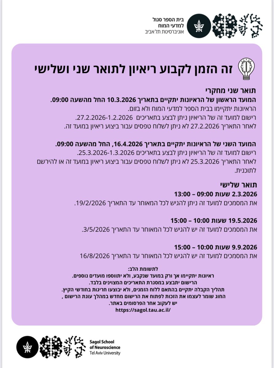 Sagol School of Neuroscience tweet media