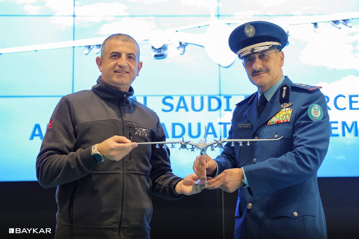 BashaReport's tweet photo. Exclusive: A former senior Saudi official tells @BashaReport that the @BaykarTech drones seen at East Oweinat Airbase were procured  by Saudi Arabia. The sightings were first reported by @declanwalsh, @malachybrowne, and @EricSchmittNYT for @nytimes. It remains unclear who was operating the drones. They may have been flown by Saudi, Turkish, Egyptian, or Sudanese crews.

In July 2023, Baykar and Saudi Arabia’s @modgovksa signed an agreement to export and cooperate on the Bayraktar Akıncı UCAV. The deal covers training, technical support, and logistics. Turkish officials described it as the biggest defense contract in the country’s history. Baykar’s CEO said it was the largest defense sale ever between the two countries. It also stands as Türkiye’s largest single defense and aerospace export to date.

On August 7, 2025, Saudi Arabia signed a strategic agreement with Baykar Tech to localize drone manufacturing in the kingdom. The project is handled through state owned Saudi Arabian Military Industries @SAMIDefense.

Earlier this year, around January 7, a video surfaced showing a Bayraktar Akıncı UCAV that had crashed near Nyala in South Darfur State. The area is controlled by the Rapid Support Forces RSF. The footage shows the ANTIDOT 2-U electronic warfare system made by Turkish defense firm ASELSAN. The system is designed to protect the UAV from air defense threats. The video also shows a MAM-T precision guided glide munition. 

It is not clear whether the crashed drone flew from Port Sudan under SAF control or from East Oweinat Airbase.

The photos below are from October 14, 2025. They show the 21st graduation ceremony of the Bayraktar Akıncı UCAV training program. The event marked the completion of training for members of the @modgovksa Royal Saudi Air Force #RSAF.

Those present included Baykar General Manager @haluk Bayraktar, Turkish Air Force Commander General Ziya Cemal Kadıoğlu, and #RSAF Commander H.R.H. Lt. Gen. Turki Bin Bandar Bin Abdulaziz AlSaud.

Additionally, the Turkish government is pushing for a broader defense deal with Saudi Arabia valued at about $6 billion. The talks include potential sales of warships, tanks, and missile systems.

Turkish officials say the package could also involve Saudi Arabia joining a Turkish Kaan jet development project. Ankara wants to sell its main battle tank, the Altay, to the kingdom, along with missile defense systems.

https://t.co/0BzktWTsIC