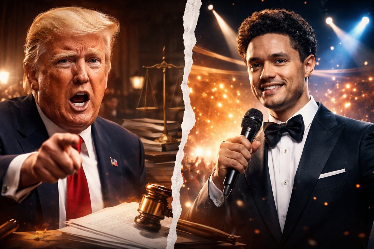 NumbersMatterHQ's tweet photo. 🇺🇸 Trump threatens to sue Trevor Noah over Epstein joke at Grammys. https://t.co/7cK8LCde6s