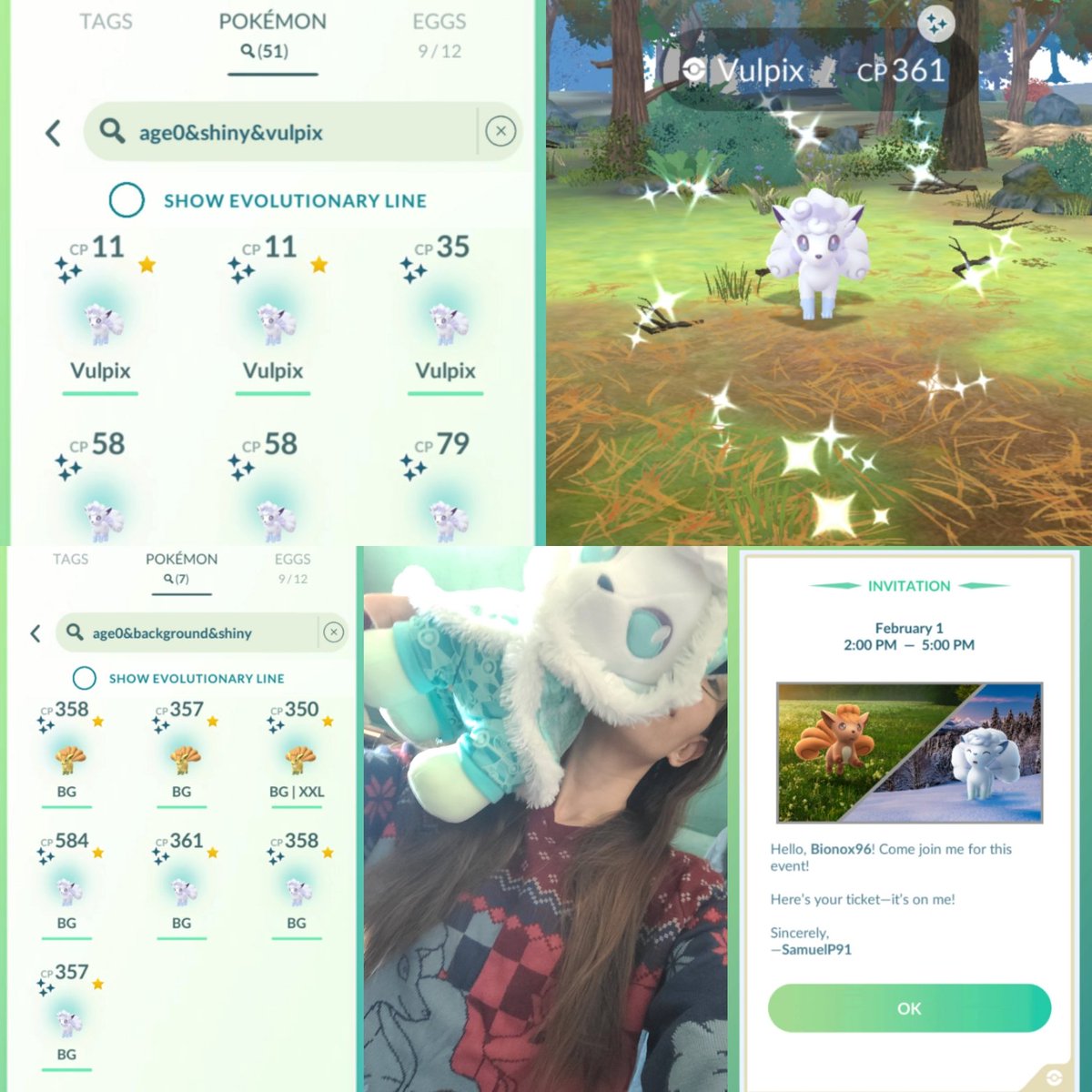 Com Day of the baby of my Favorite Pokémon 🥹💜❄️ 
51 new ✨️ added to the team, 7 background (15 are orange ones, not entirely sure why they were spawning 🤔😒)
No shundos/hundos w background, until December my love 💔
Ty <a href="/SamuelP91/">SamuelP91</a> for the ticket 🫶🫶
#PokemonGO