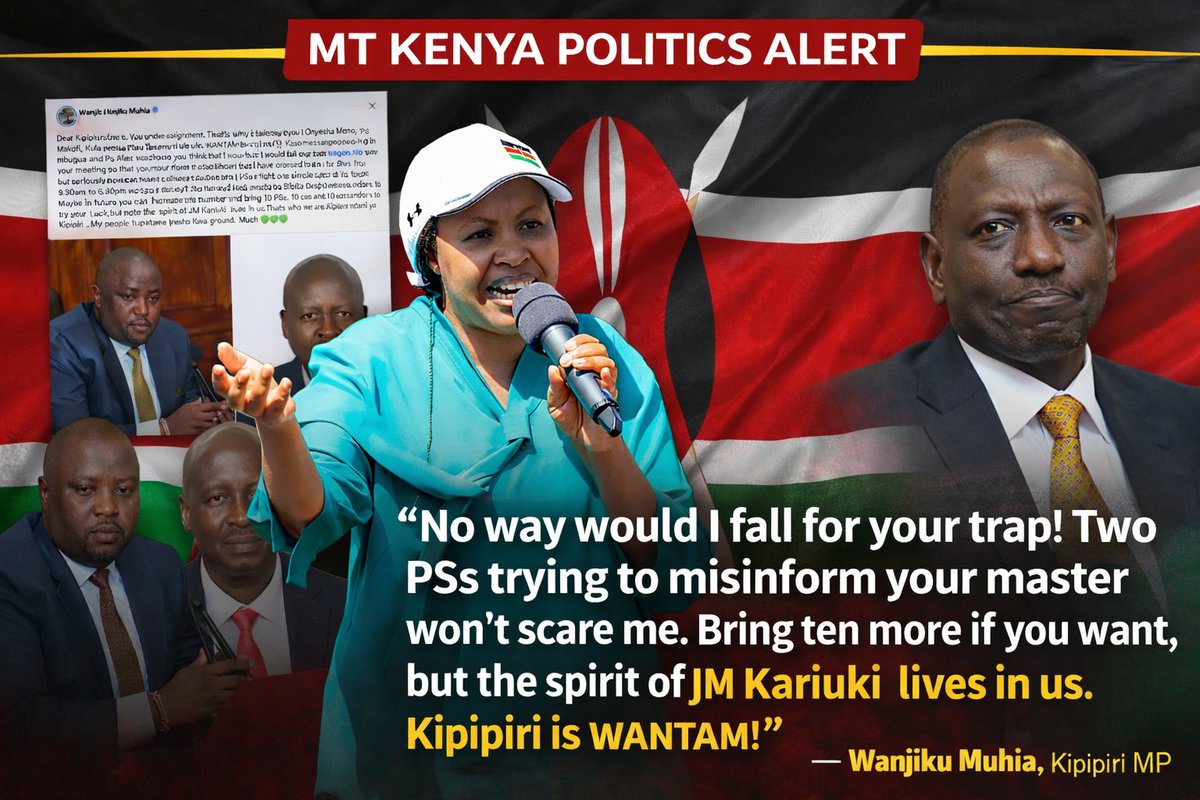 SwiftMediake's tweet photo. BREAKING NEWS: Kipipiri MP Wanjiku Muhia, an Ally of Rigathi Gachagua, Speaks Out as Ruto’s Administration Faces Intimidation Claims
National Government Gitaru Interchange #LordOfViolence Pochi la Biashara Baringo https://t.co/su1PkPvb6z