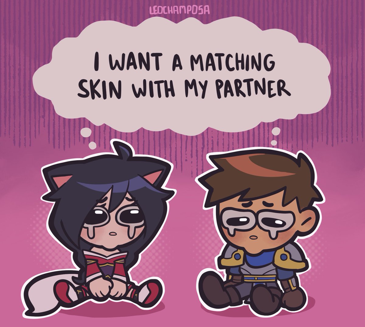 it frustrates me that Riot never gives matching skins to champions who are couples (like Garen and Katarina 👺) 

#LeagueOfLegendsFanArt