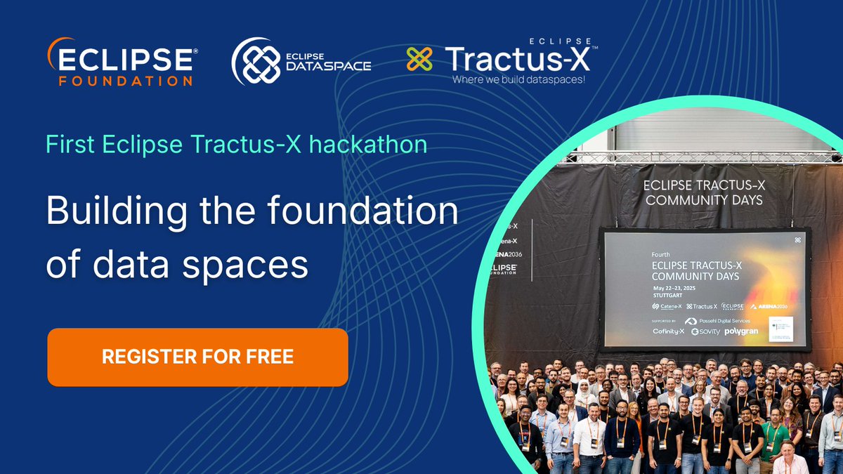 EclipseFdn's tweet photo. We’re excited to announce the first Eclipse Tractus-X hackathon ever!
📅 Join us in Bilbao on 17 February to build, code, and shape the next Tractus-X release together. This is a hands-on, technical hackathon, focused on real development work for the March release.

Register today for this technical event, and share it with other developers! https://t.co/HZqrDXMbRT 

#EclipseFdn #EclipseTractusX #opensource #dataspaces
