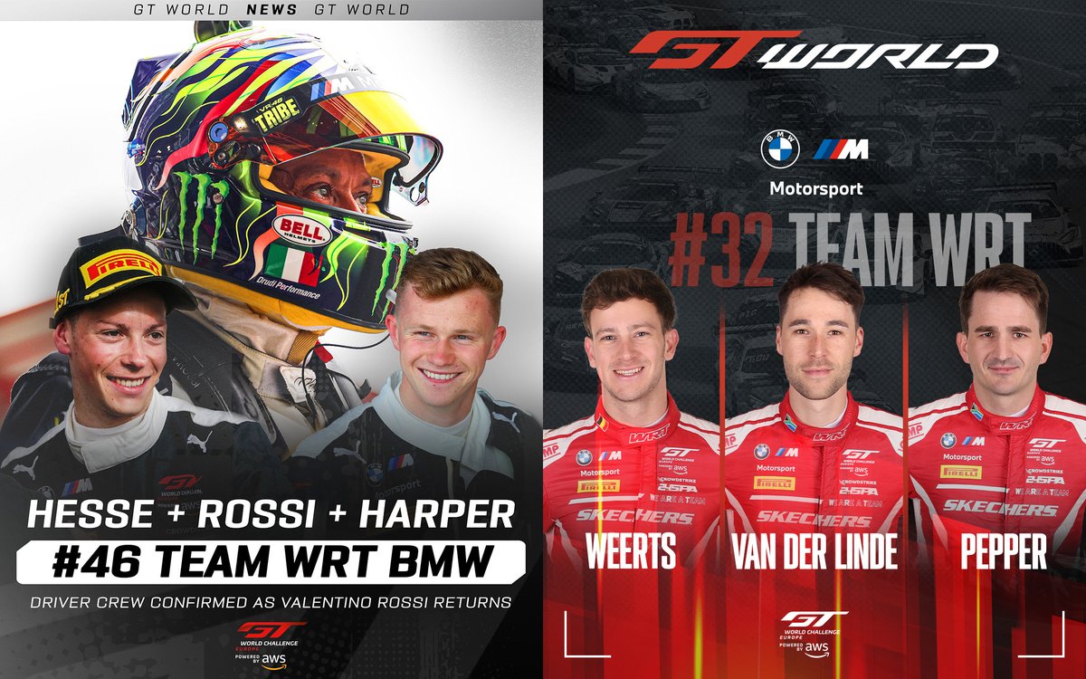 #Motorsport | #GTWC | #GTWorldEurope | #Sprint | #SRO | #Endurance
italian-endurance.com/gtwc/gtwc-euro…
Annunciati da WRT, Comtoyou e dalla new entry Eastalent gli equipaggi per la prossima stagione del GT World Challenge Europe Powered by AWS.