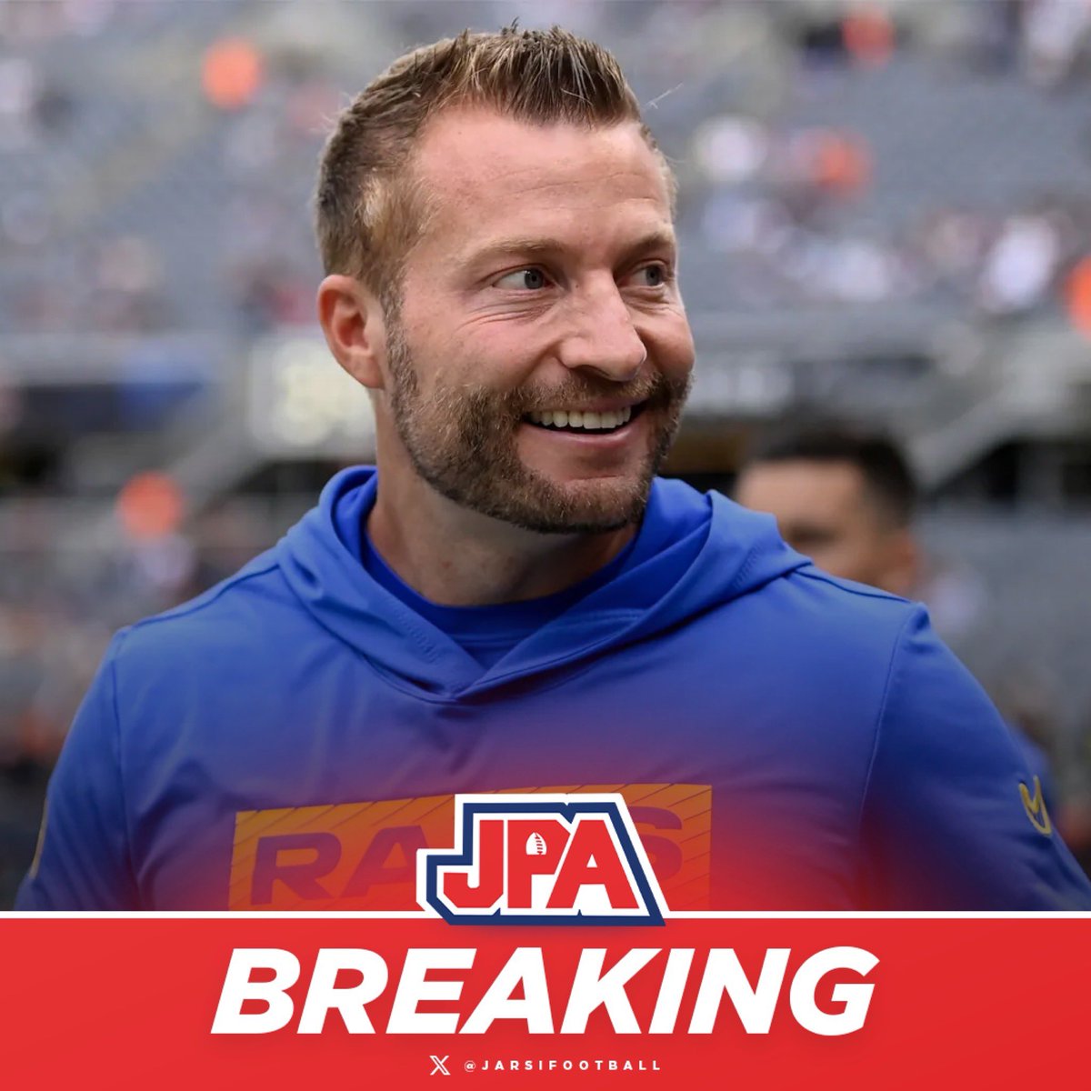 jasrifootball's tweet photo. 𝗕𝗥𝗘𝗔𝗞𝗜𝗡𝗚: The Rams have signed HC Sean McVay and GM Les Snead to contract extensions. https://t.co/41qKwKE7WO