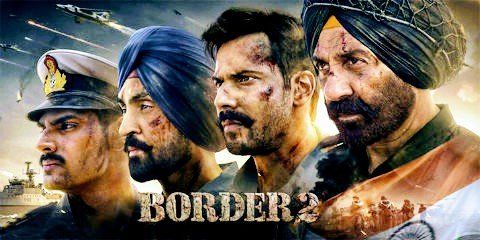 ~~~:: किस किस ने #बॉर्डर-2 देखा ::~~~

आखिरकार 10वें दिन #बॉर्डर 2' ने 3 बड़ी फिल्मों को धोया, वॉर फिल्म 'बॉर्डर 2' को रिलीज हुए 11 दिन हो गए हैं और इस मूवी ने दूसरे रविवार को बंपर कमाई की है। साथ ही तीन बड़ी फिल्मों के कलेक्शन को पछाड़ दिया है वहीं फिल्म की टोटल कमाई देखी जाए तो