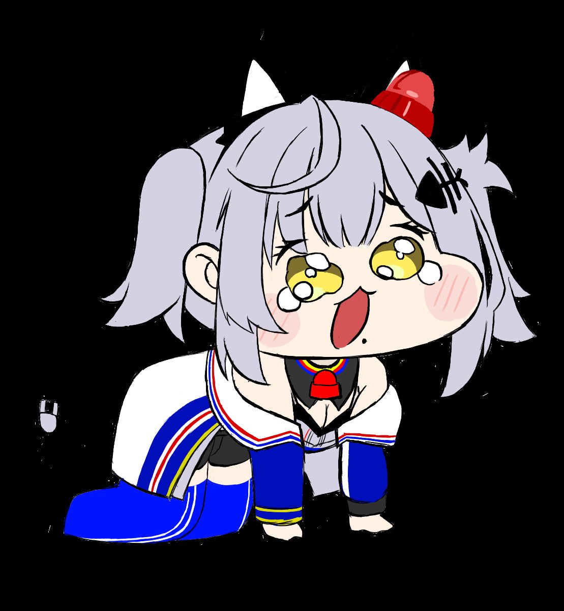 配信お疲れ様です(((o(*ﾟ▽ﾟ*)o)))
最近のミーム｢ｽﾋﾟｷ｣で描きました

 #猫元パト #ぱとあーと  #パトアート 
#トリッカル  #ｽﾋﾟｷ