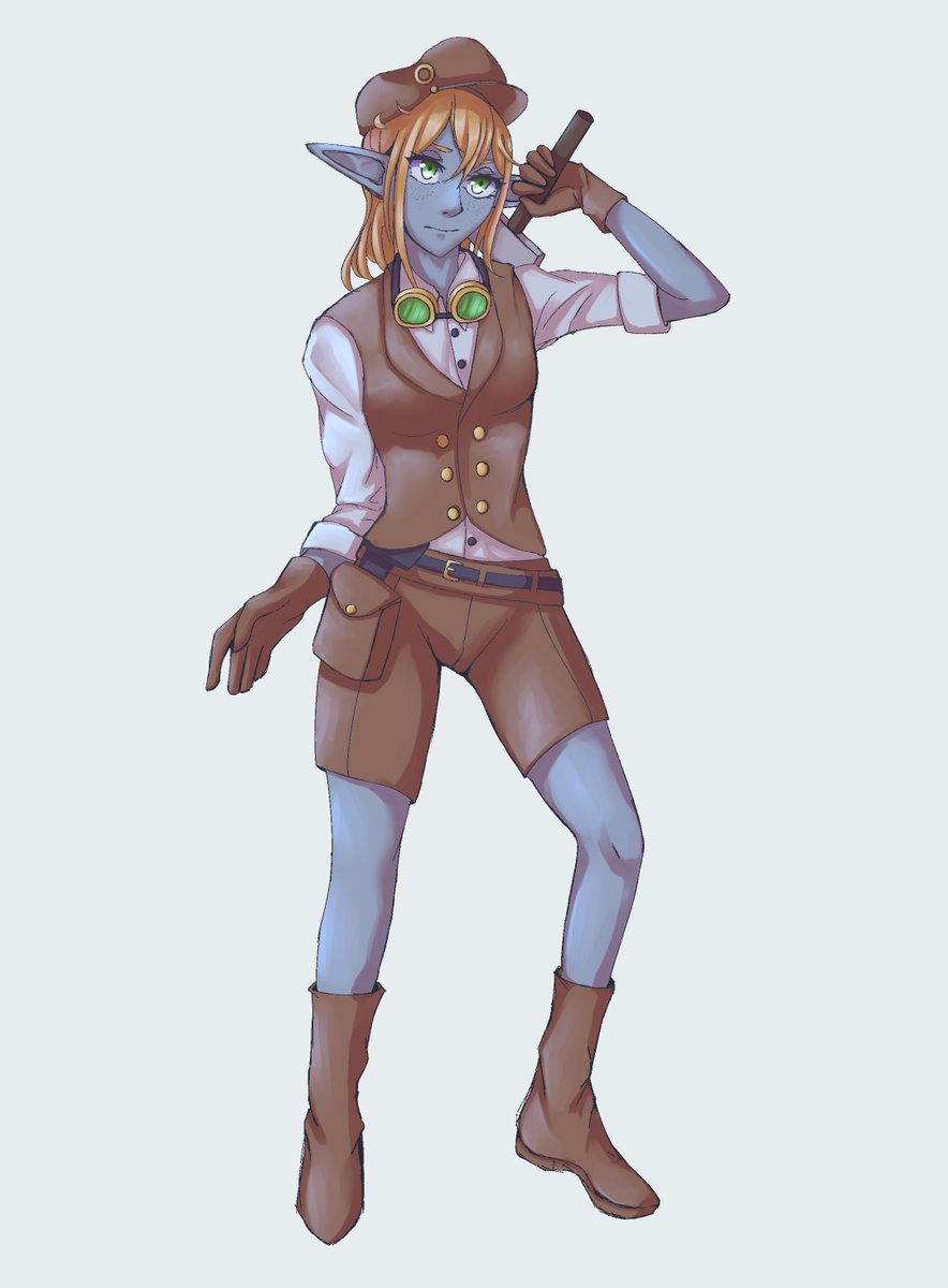 request character
Artificer pale blue female goblin