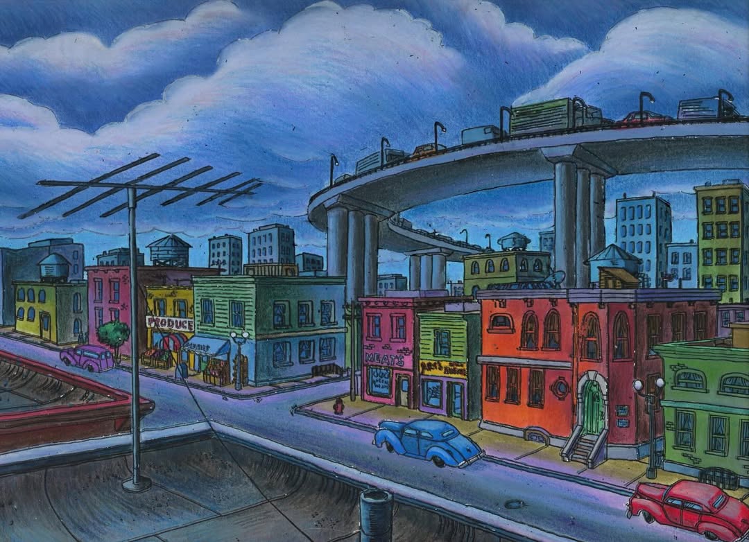 A cloudy day on Arnold’s street.