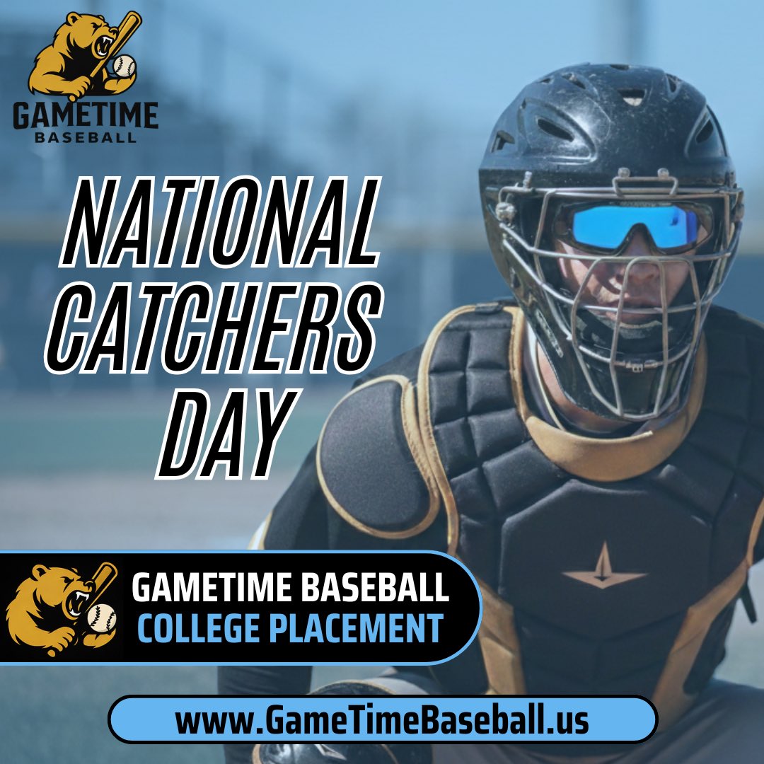 GameTime_BB's tweet photo. Happy National Catchers Day!

For all those who grind in the gear:

Are you under recruited?
Not getting the offers you like?

Reach out to us, we’d love to help!

#GametimeBaseball #uncomittted #NationalCatchersDay https://t.co/ZYmTYl5mrb