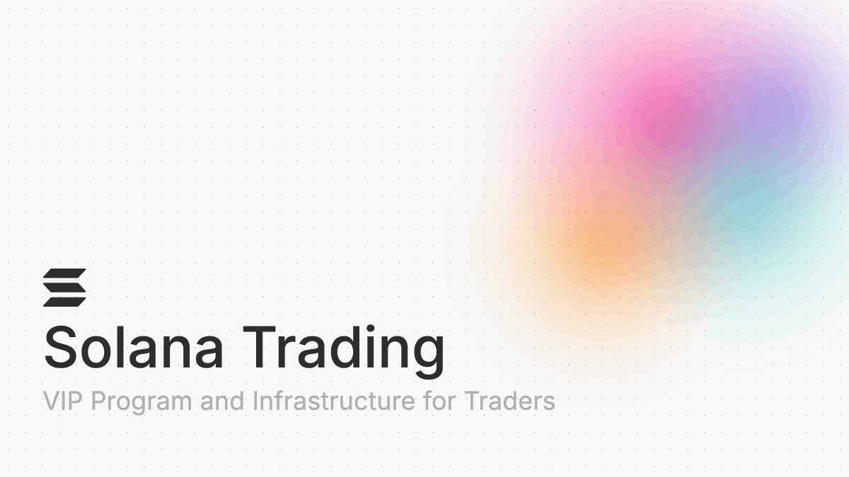 SolanaFndn's tweet image. Solana is for traders.

We're debuting a new program &amp;amp; product built specifically for institutional traders, especially those that may be new to Solana.

Access liquidity, tools, and data 👇
trading.solana.com