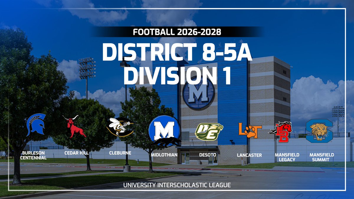 MISD_Athletics's tweet photo. Midlothian ISD will face new competition &amp; the return of familiar rivals. MISD Athletic Director Todd York shared, “Our two schools were placed in highly competitive districts. We look forward to the challenge and believe it will elevate all our programs to an even higher level.” https://t.co/1ufCWSSzSI
