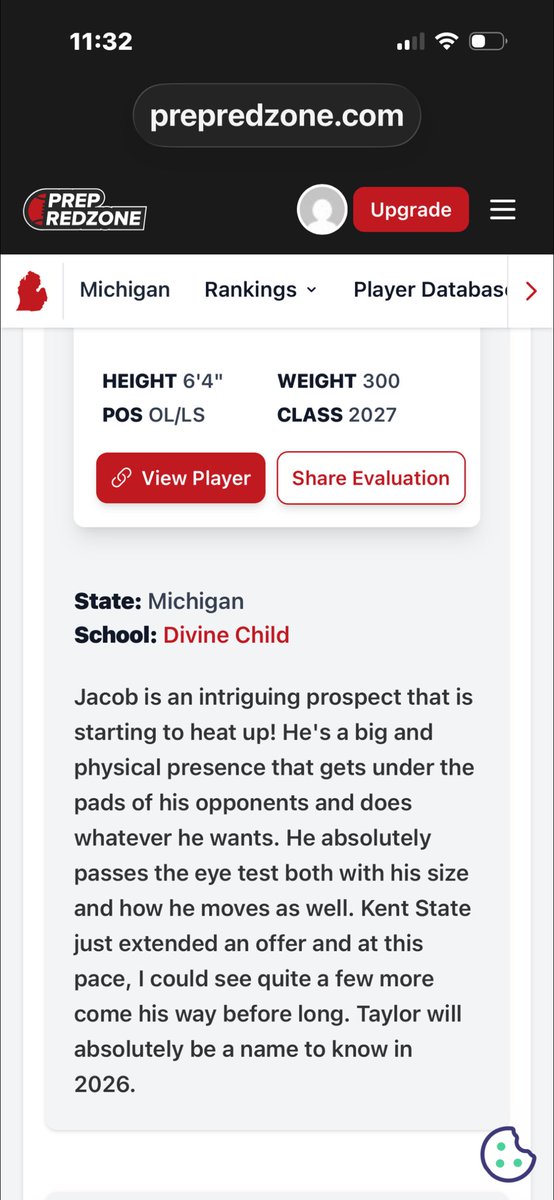 Jacob Taylor (6’4 290 OL 2027 ATH) tweet media