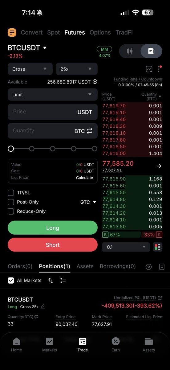 I'll make $327K when my $BTC TP hits. Riding this long position