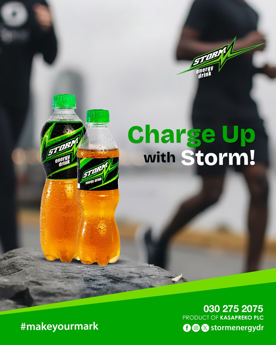 When the day needs extra energy… Storm’s got the boost you need!

#stormenergy #4lyf #boosted #vibe #energy  #TV3GH  #kasapreko #makeyourmark #momentum #exercise #gearup in Volta Region