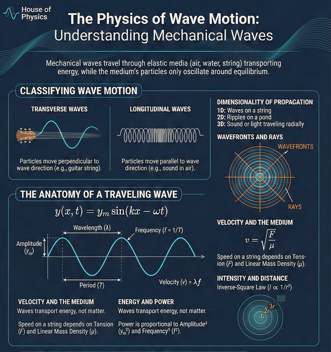 HouseOfPhysics's tweet photo. Understanding Mechanical Waves https://t.co/BF3EF4CDAS