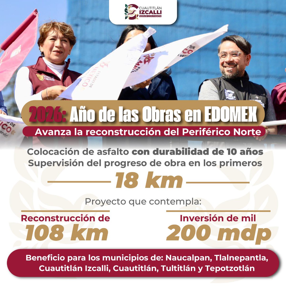 daniel_ser's tweet image. 👷🏼‍♂️2026: Año de las Obras en #EdoMex | Gracias al liderazgo de la Gobernadora @delfinagomeza, avanzamos con obras que fortalecen la movilidad y la seguridad vial.🚘

La reconstrucción del #PeriféricoNorte representa un beneficio directo para miles de familias del Estado de México,…