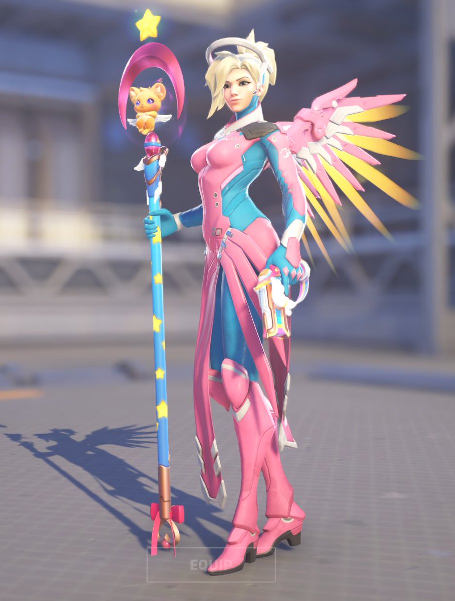 luvdulcet's tweet photo. still the most perfect mythic weapon combo in the game ahhhh mercy overwatch i love you so much https://t.co/O5nNtmY109