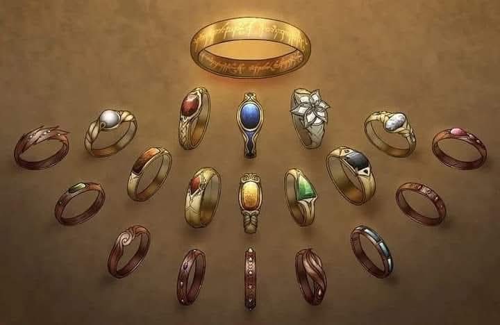 _middleEarth's tweet photo. “Three Rings for the Elven-kings under the sky,
Seven for the Dwarf-lords in their halls of stone,
Nine for Mortal Men, doomed to die,
One for the Dark Lord on his dark throne... https://t.co/3fTlsoasRX
