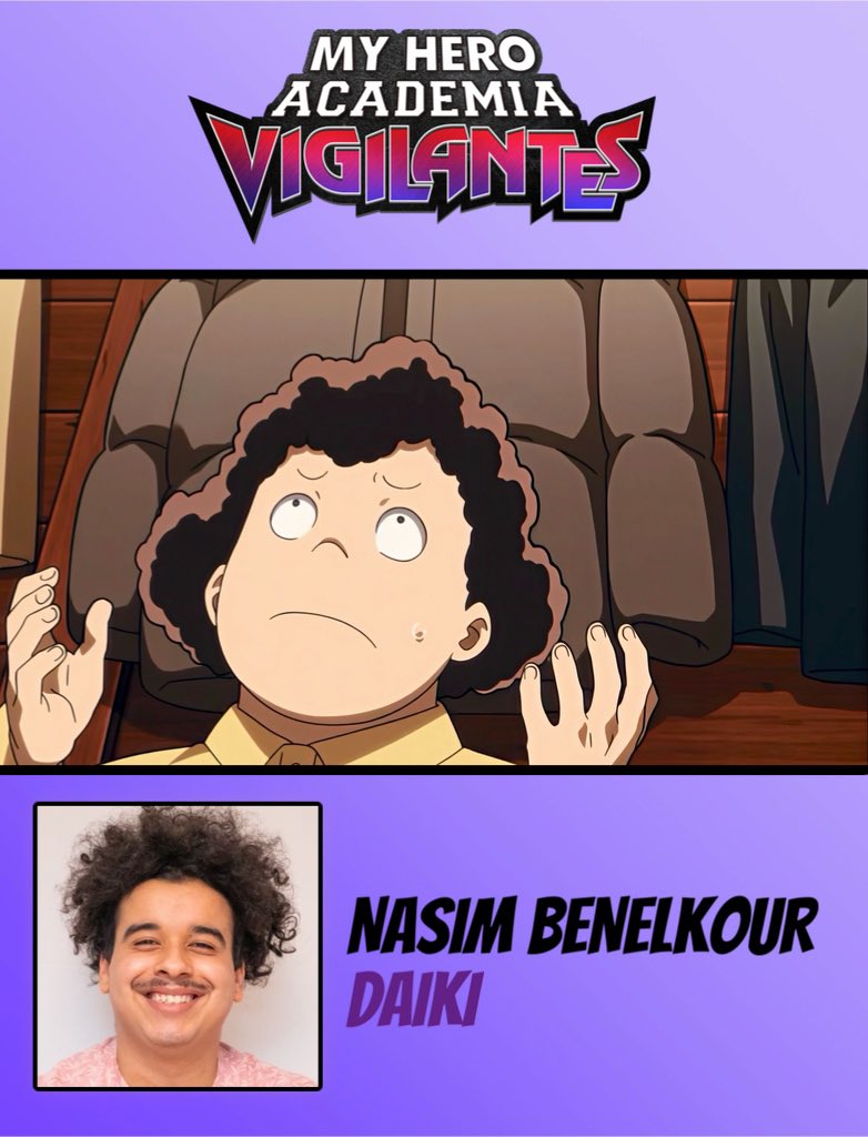 ✨THANK YOU GOD✨

I’m glad to announce that you can hear me return as DAIKI in the English Dub of My Hero Academia: Vigilantes S2! This series means that absolute world to me, and I’m incredibly grateful to <a href="/MannyAragon__/">Manny 🇲🇽</a> for having me back and <a href="/AaronCampbellVO/">Aaron Campbell</a> for directing me!