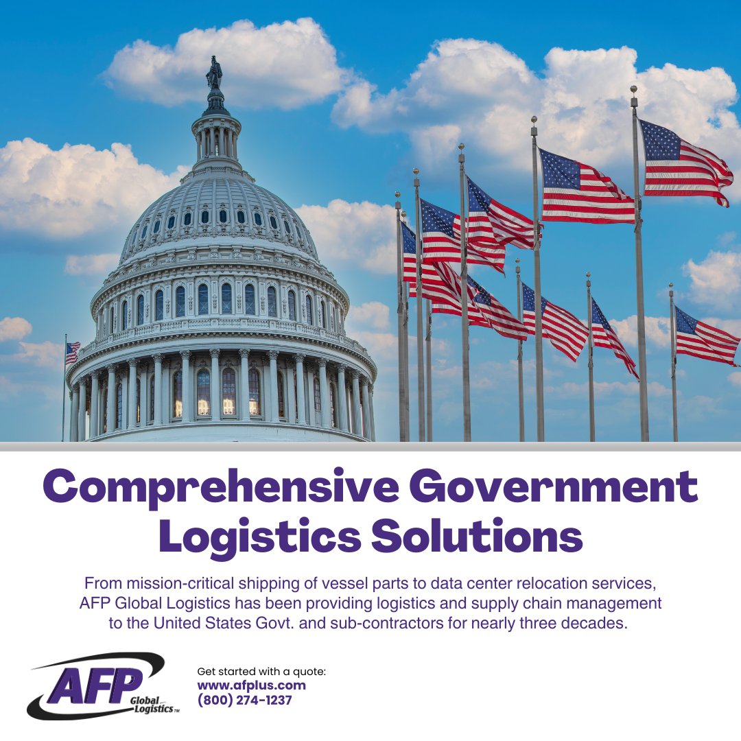 Ready for a logistics partner with nearly three decades of government experience? Visit afplus.com or call 800-274-1237 to get started with a quote.