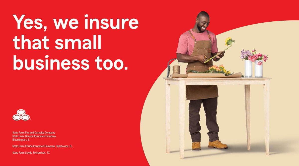 blakesmithsf's tweet photo. As a florist, you work hard to keep your business growing. Contact my office to see if State Farm can help make sure it’s protected with small business insurance options designed just for you. https://t.co/4WrDu2VNBC