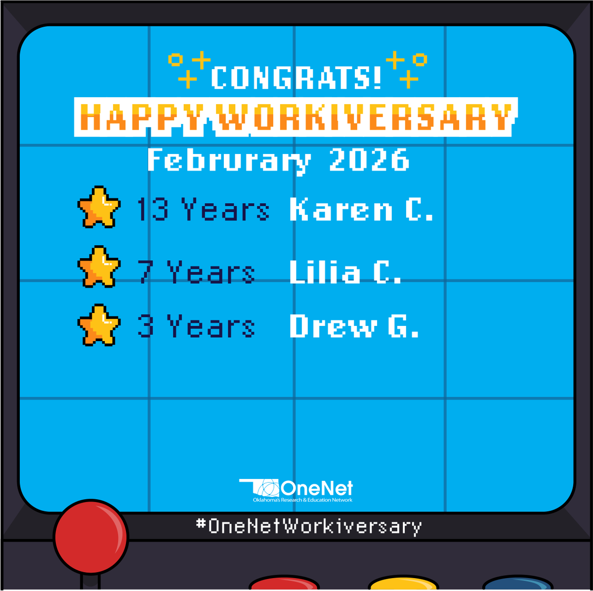OneNetOK's tweet photo. Join the OneNet team! Find openings at: https://t.co/EDcB8EgNko #OneNetWorkiversary https://t.co/rRIYIV2M6C
