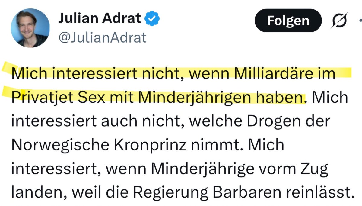 WagenWatch's tweet image. Spannende Aussage des AfD-Politikers Julian Adrat. #Epstein