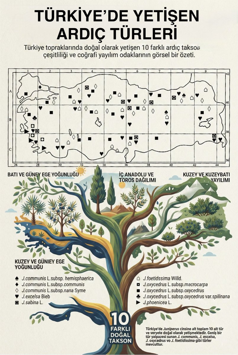 Hiç dikkat ettiniz mi? 

Anadolu’nun neresine giderseniz gidin, en zorlu arazilerde, toprağın bittiği yerde bile inatla tutunan bir ağaç görürsünüz: Ardıç. Türkiye, ardıçlar (bilimsel adıyla Juniperus) için tam bir cennet desek yeridir. 

Neden mi bu kadar önemliler? 

Çünkü