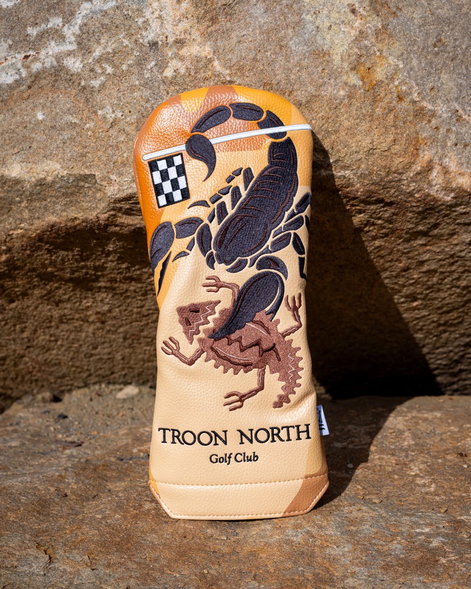 PRG_Golf's tweet image. Desert golf hits different in Arizona. 🌵 
One of our favorite designs from last year, check out this custom @TroonNorthGC collection - inspired by the untamed side of the game. 🦂 

#PRGGolf