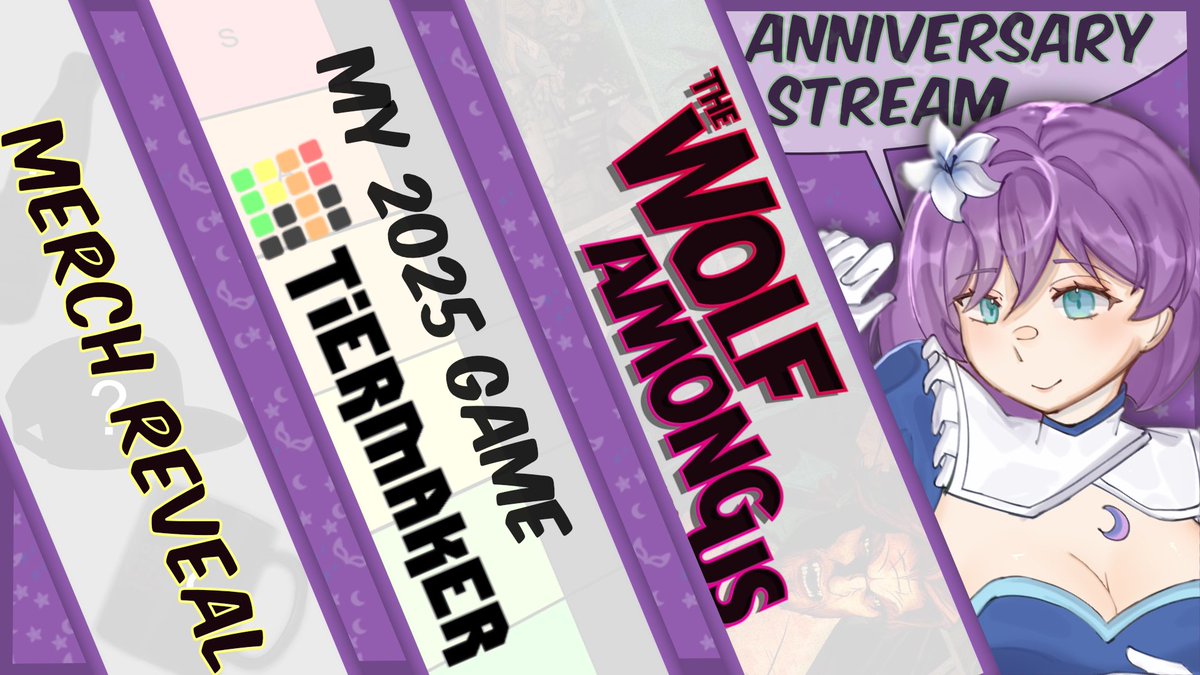 Good morning my dear luminites, the project I will be showcasing is some merch! I’ve been brainstorming to bring ideas to life, I’m excited to show the fourthwall website! I will be pinning a message for it once live. As a reminder my 2 year anniv stream is at 3:00pm est today!