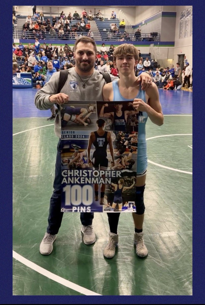 Shout out to our guy Christopher Ankenman! Chris picked up his 100th career win by fall on Friday. He went on to pin his next 4 opponents in route to the 126 pound title at Blue Springs South.  So proud of Chris and all he has accomplished as a Blazer! <a href="/missouriwrestle/">Missouri Wrestling</a>
